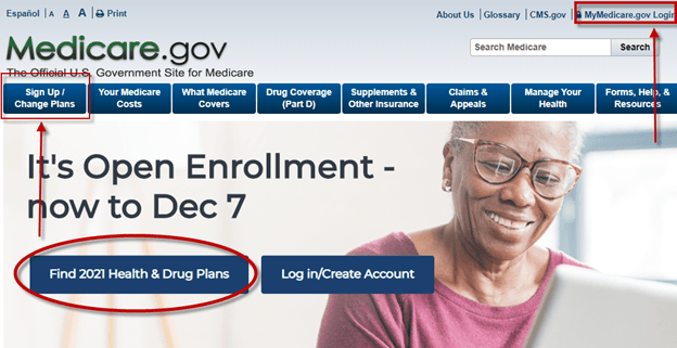 medicare website